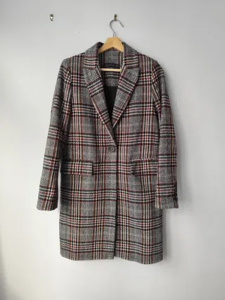 Abrigo Zara cuadros - Talla S