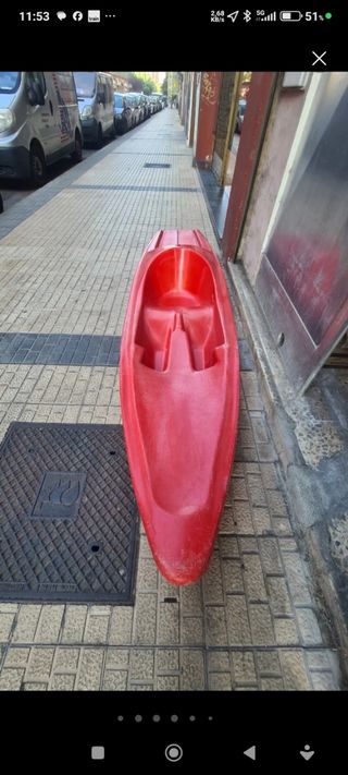 Kayak piragua roja individual