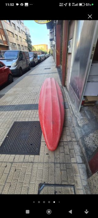 Kayak piragua roja individual