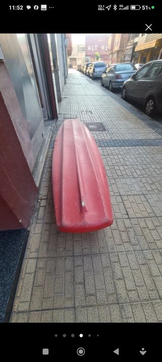 Kayak piragua roja individual