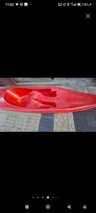 Kayak piragua roja individual