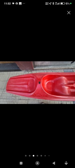 Kayak piragua roja individual