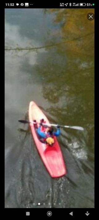 Kayak piragua roja individual