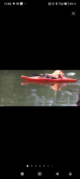 Kayak piragua roja individual