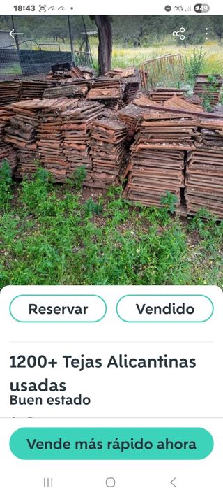 1200+ Tejas Alicantinas usadas
