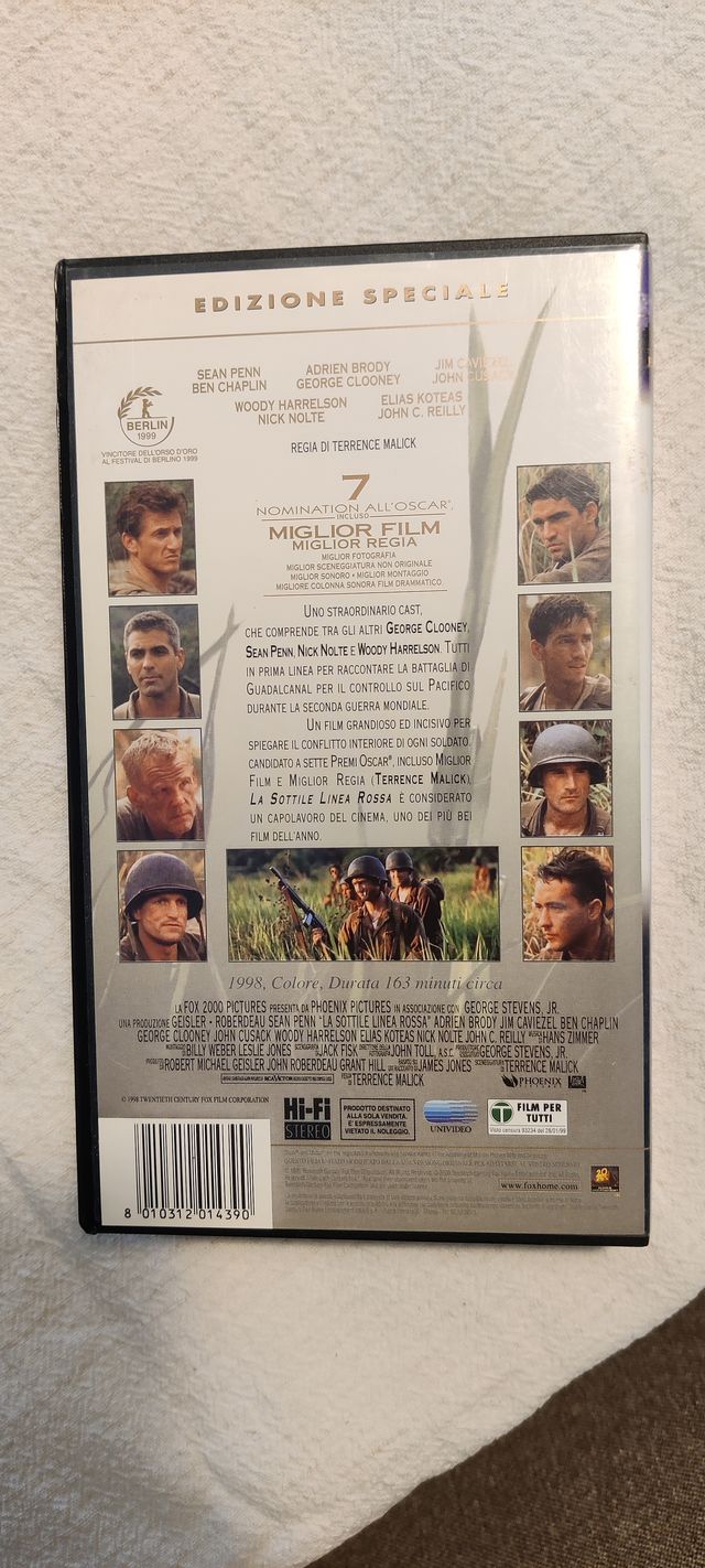 videocassetta VHS film "la sottile linea rossa"