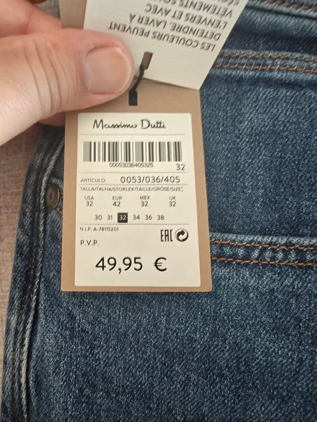 Pantalón vaquero Massimo Dutti - Azul - Nuevos