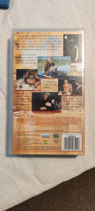 videocassetta VHS film "autumn in new york"