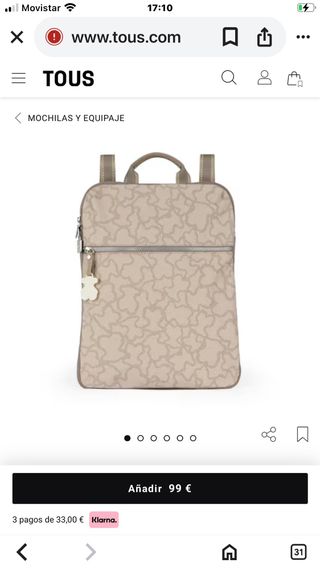 Mochila TOUS beige