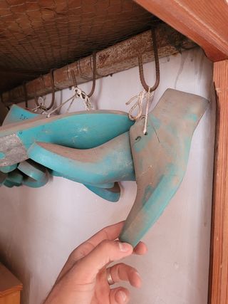 Hormas zapatero antiguas - turquesa