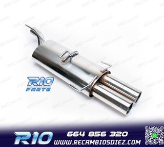 SILENCIOSO ESCAPE PARA OPEL ASTRA 1991-1998 INOX x2