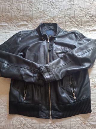 Giacca Pelle Uomo - Nero