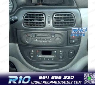 MARCO NEGRO RADIO 1-DIN PARA RENAULT MEGANE I SCENIC 96-03