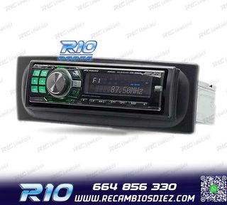 MARCO NEGRO RADIO 1-DIN PARA RENAULT MEGANE I SCENIC 96-03