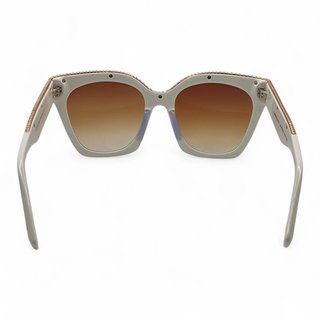 GAFAS DE SOL CAROLINA LEMKE CL7619-3 BEIGE BORDES ORO ROSA + CAJA