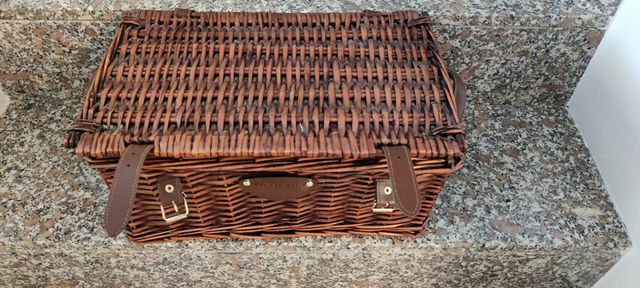 cesta - bauletto in vimini scuro