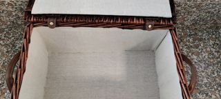 cesta - bauletto in vimini scuro