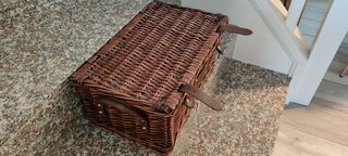 cesta - bauletto in vimini scuro