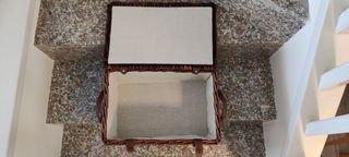 cesta - bauletto in vimini scuro