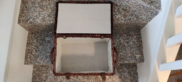 cesta - bauletto in vimini scuro