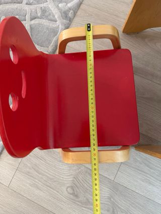 CONJUNTO de Silla infantil roja con mesa a juego