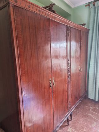 Cabecero cama madera - Armario 4 puertas