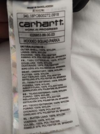 Parka Carhartt negra mujer
