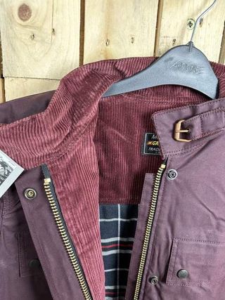 CHAQUETA T-L DE MOTO MUJER GARIBALDI BURDEOS 