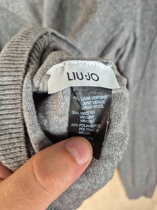 Pullover Liu Jo Jeans Grigia Uomo in Lana Vergine