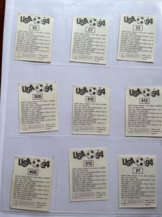 Cromos Panini USA 94 Mundial de Fútbol 