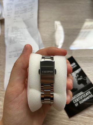 Reloj Calypso unisex plata-azul