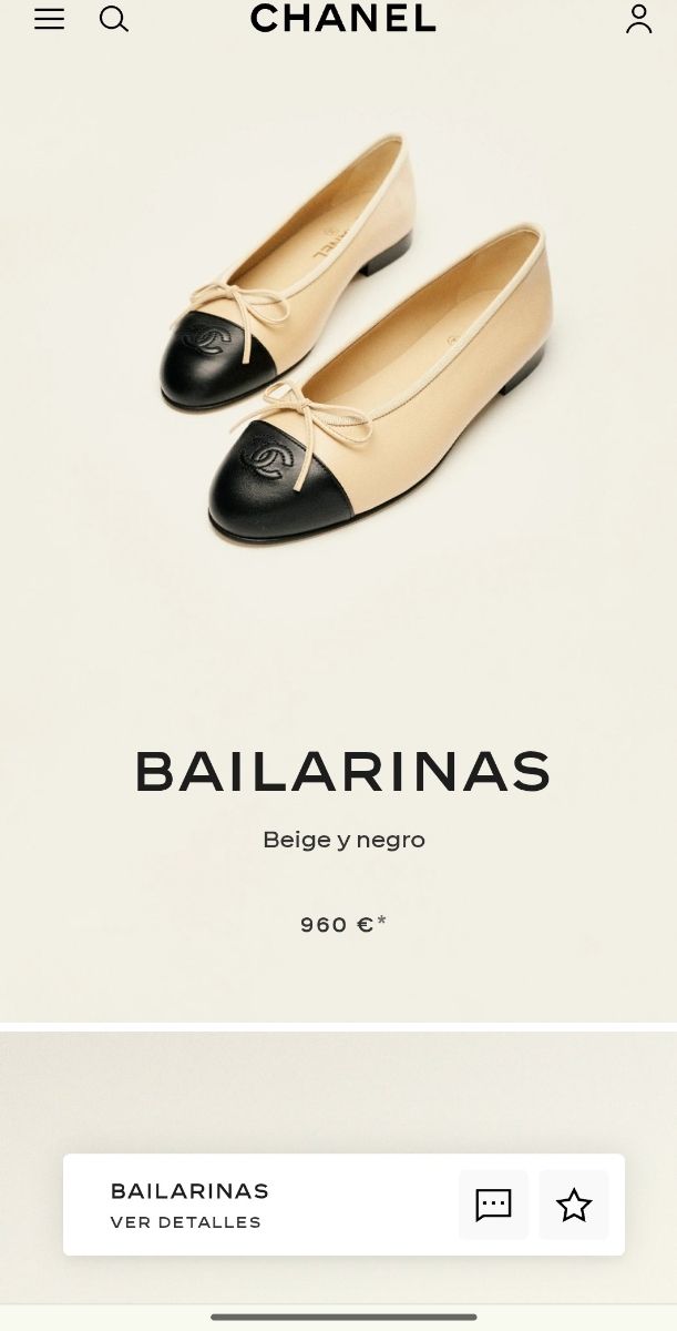 Bailarinas Chanel beige y negras .