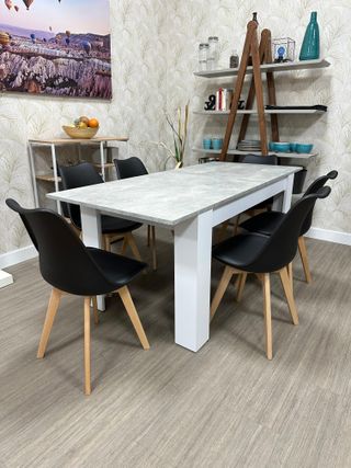 Mesa Comedor Nórdica 6 Sillas
