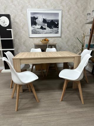 Mesa Comedor Nórdica 6 Sillas