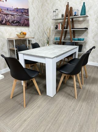 Mesa Comedor Nórdica 6 Sillas