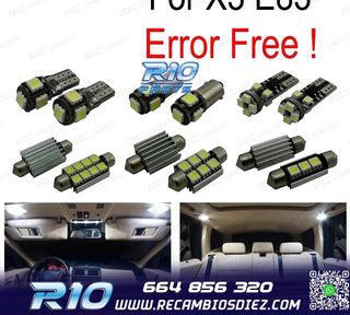 KIT 16 BOMBILLAS LED INTERIOR PARA BMW X3 E83 04-10