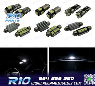 KIT 13 BOMBILLAS LED INTERIOR PARA BMW 1 SERIE E81 E87 116I 