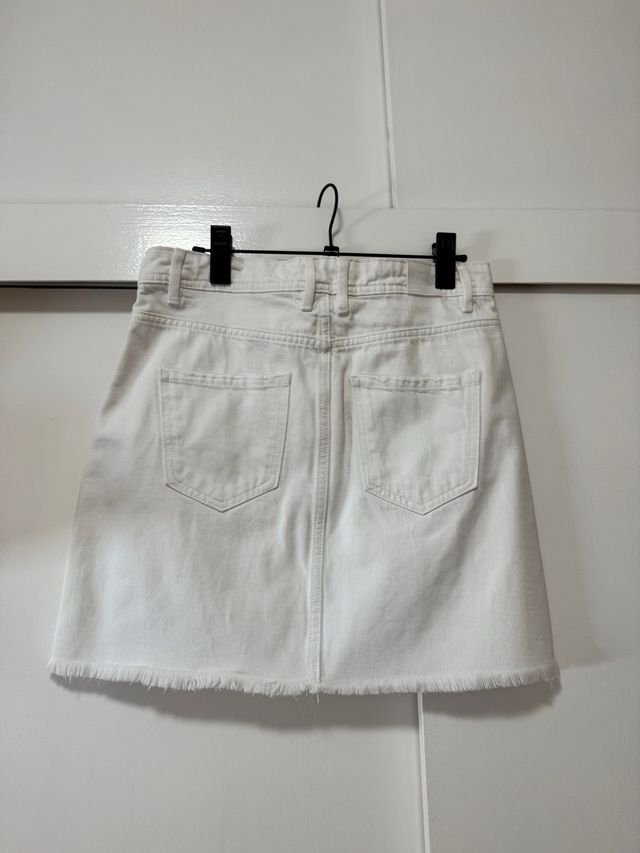 Minifalda vaquera blanca Pimkie