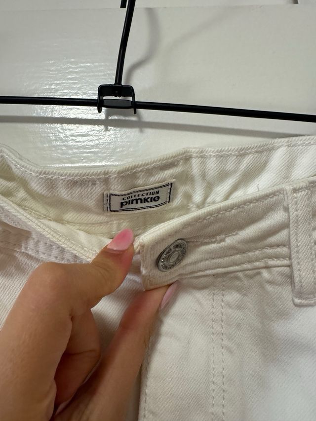 Minifalda vaquera blanca Pimkie