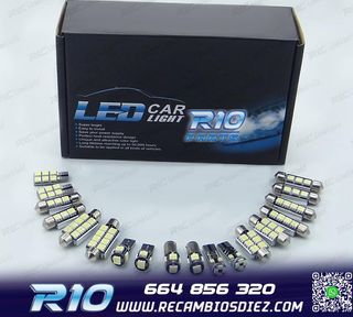 KIT 15 BOMBILLAS LED INTERIOR PARA SEAT LEON 1 M 1 99-06