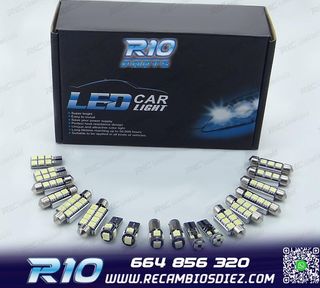 KIT 16 BOMBILLAS LED INTERIOR PARA SEAT TOLEDO MK2 1 M 1M2 9