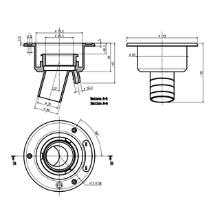Bocana redonda negra  llenado para depósito