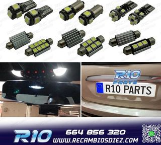 KIT 13 BOMBILLAS LED INTERIOR PARA MINI COOPER R55 R56 11-15