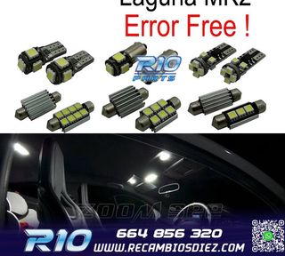 KIT 18 BOMBILLAS LED INTERIOR PARA RENAULT LAGUNA II MK2 01-
