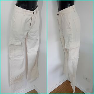 Pantaloni cargo Stradivarius beige XS/34