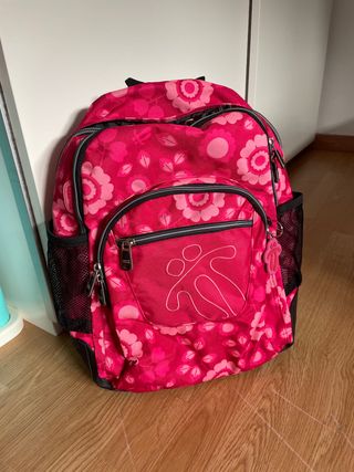 Mochila Totto flores rosa