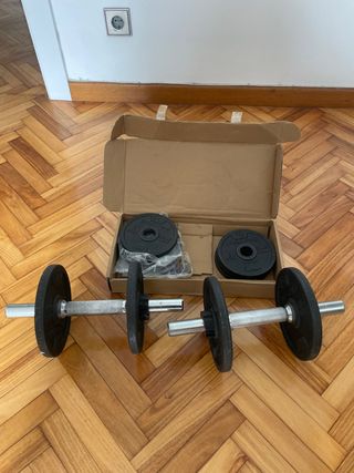 Mancuernas Domyos de 10 kg cada una. 