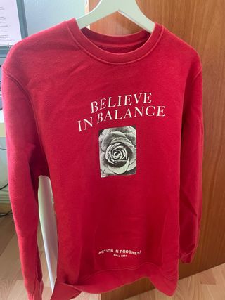 Sudadera roja Pull & Bear - Talla única