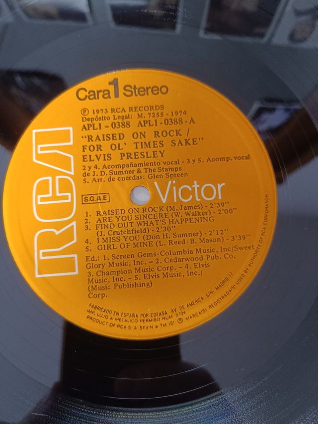 Elvis Presley - Raised on Rock LP