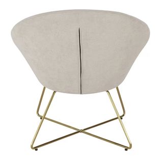 Sillón Hipop beige con patas de acero dorado